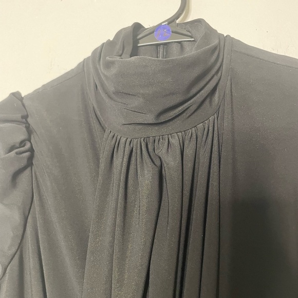 NWT Jessica Simpson Black Midi Dress with Belt Size 2 - Picture 8 of 10